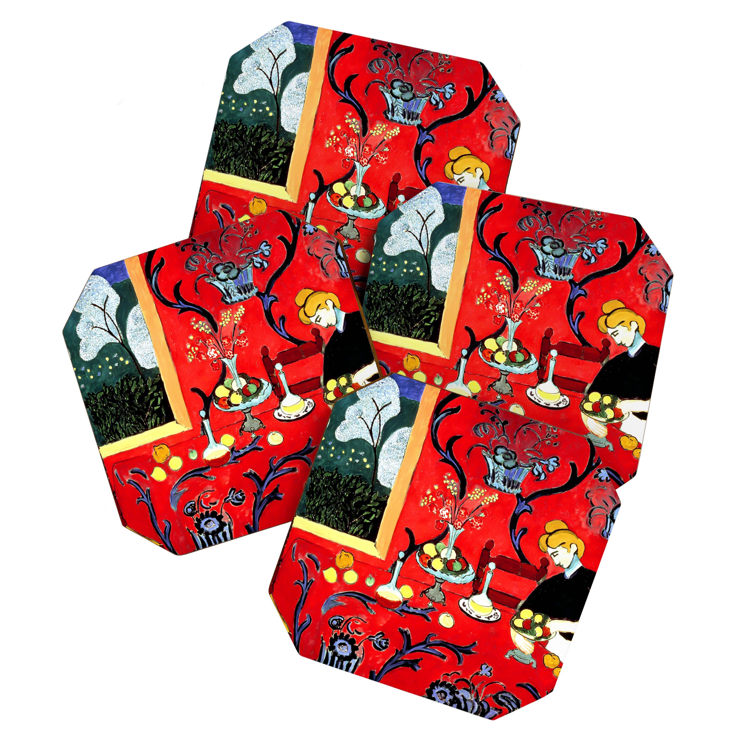 Matisse - The Dessert, Harmony in Red, 1908 Artwork Coaster Gallery Image 1