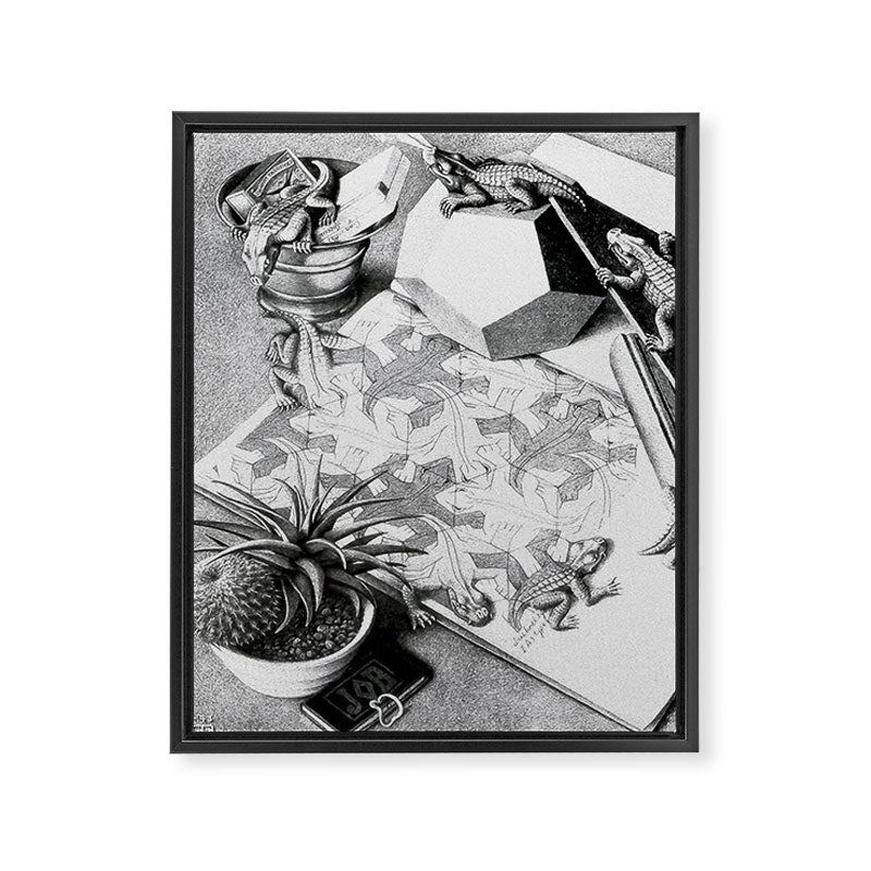 MC Escher Reptiles 1943 Artwork for Posters Prints Tshirts Men Women Kids Framed Canvas Print Gallery Image 6