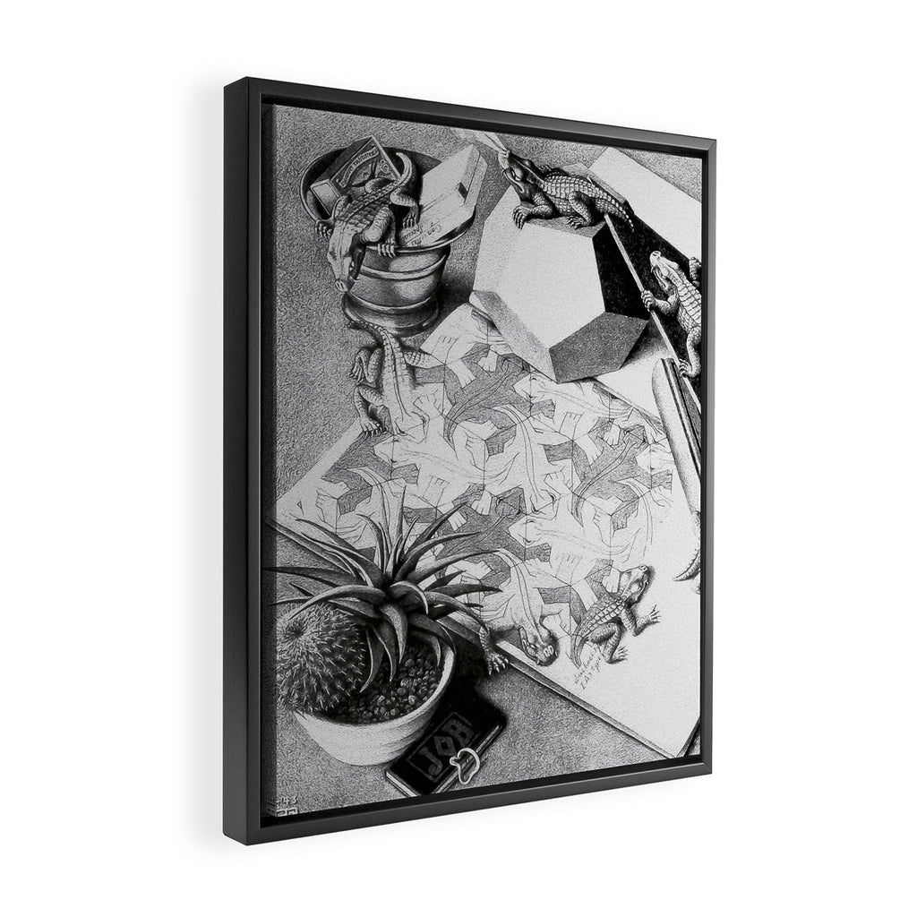 MC Escher Reptiles 1943 Artwork for Posters Prints Tshirts Men Women Kids Framed Canvas Print Gallery Image 2