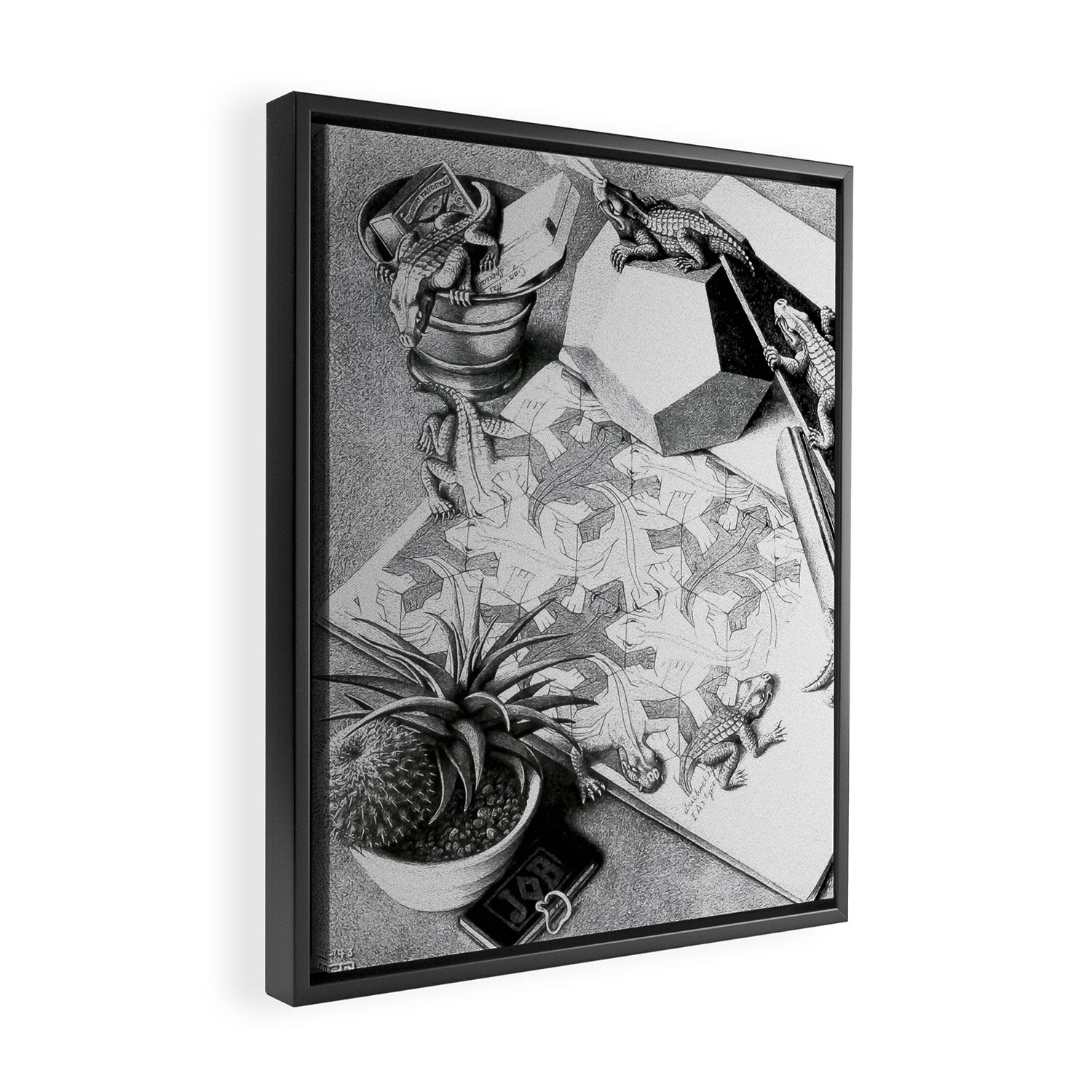 MC Escher Reptiles 1943 Artwork for Posters Prints Tshirts Men Women Kids Framed Canvas Print Gallery Image 2