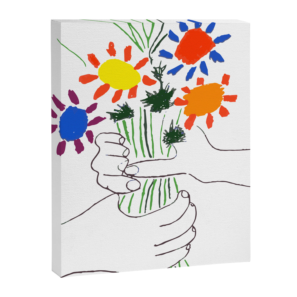 Pablo Picasso Bouquet Of Peace 1958 (Flowers Bouquet With Hands), T Shirt, Artwork Canvas Print Gallery Image 6