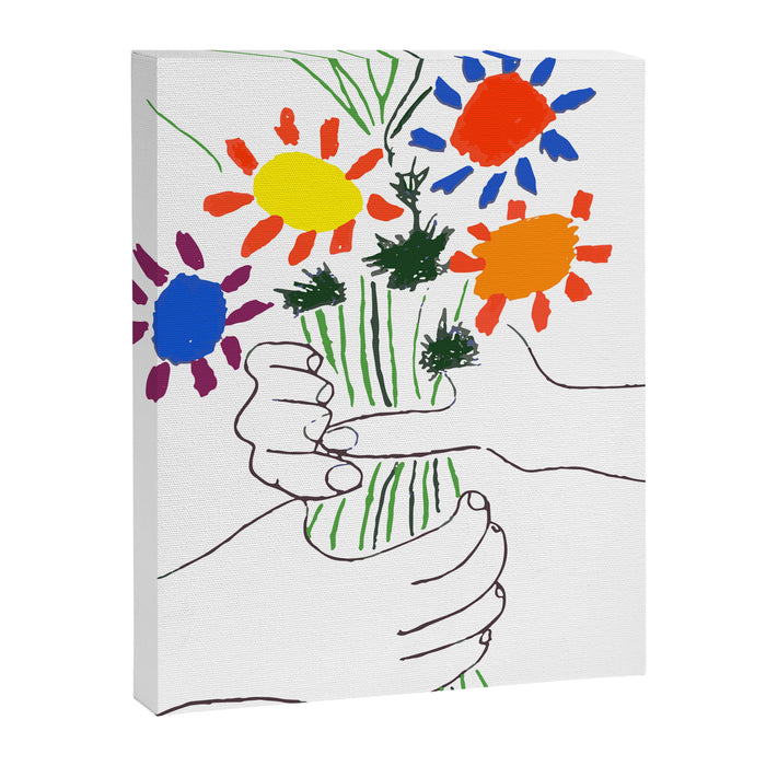 Pablo Picasso Bouquet Of Peace 1958 (Flowers Bouquet With Hands), T Shirt, Artwork Canvas Print Gallery Image 1