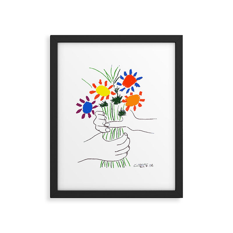 Pablo Picasso Bouquet Of Peace 1958 (Flowers Bouquet With Hands), T Shirt, Artwork Framed Art Print Gallery Image 5