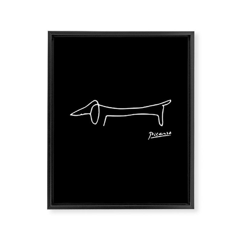 Pablo Picasso Dog (Lump) Artwork Shirt, Sketch Reproduction Framed Canvas Print Gallery Image 6