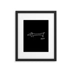 Pablo Picasso Dog (Lump) Artwork Shirt, Sketch Reproduction Framed Art Print Gallery Image 5