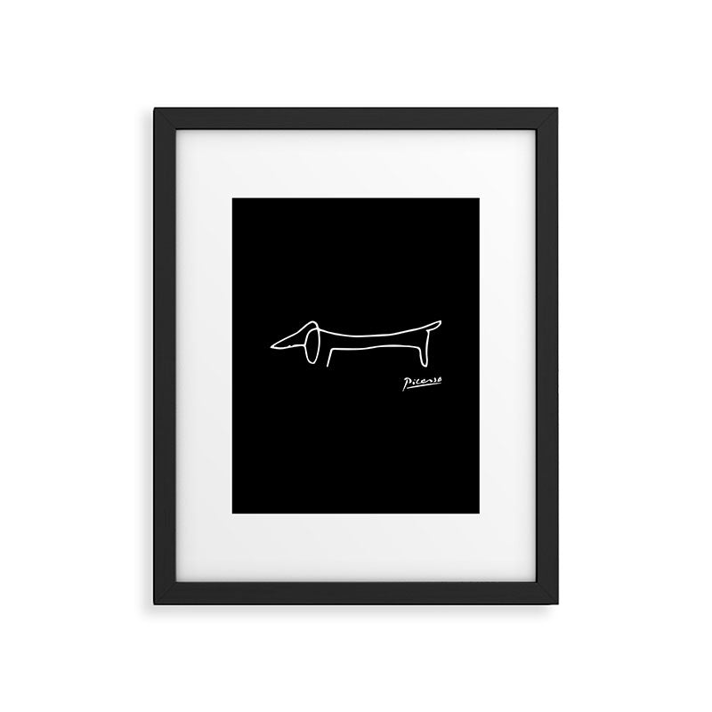 Pablo Picasso Dog (Lump) Artwork Shirt, Sketch Reproduction Framed Art Print Gallery Image 5