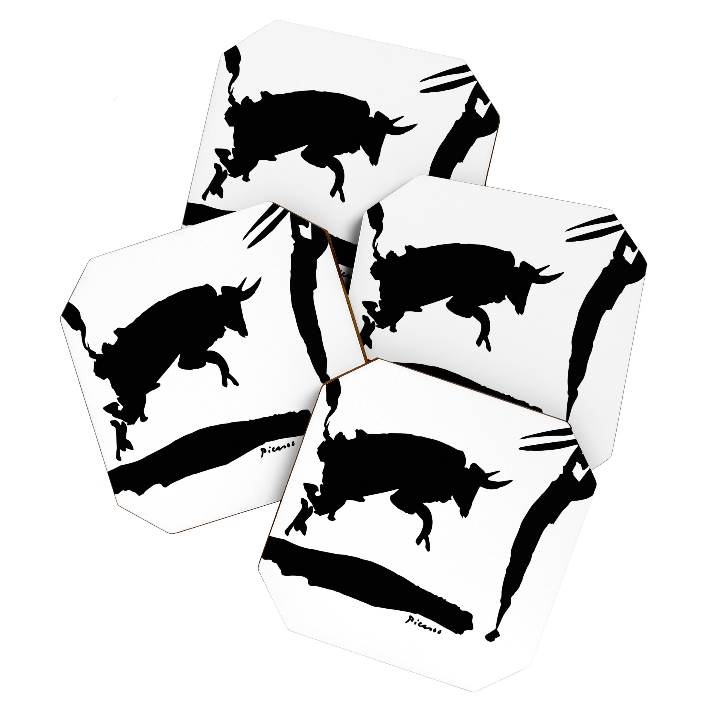 Picasso - Bullfight III 1960 Artwork Shirt, Reproduction Coaster Gallery Image 1
