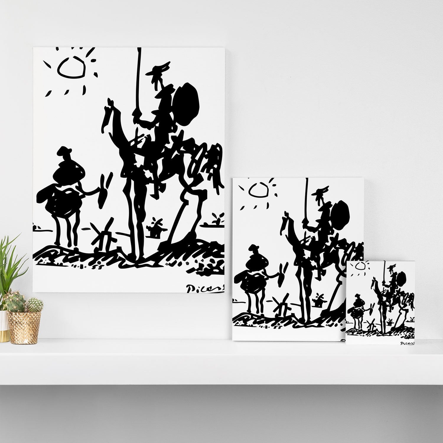 Picasso - Don Quixote 1955 Artwork Canvas Print Gallery Image 3