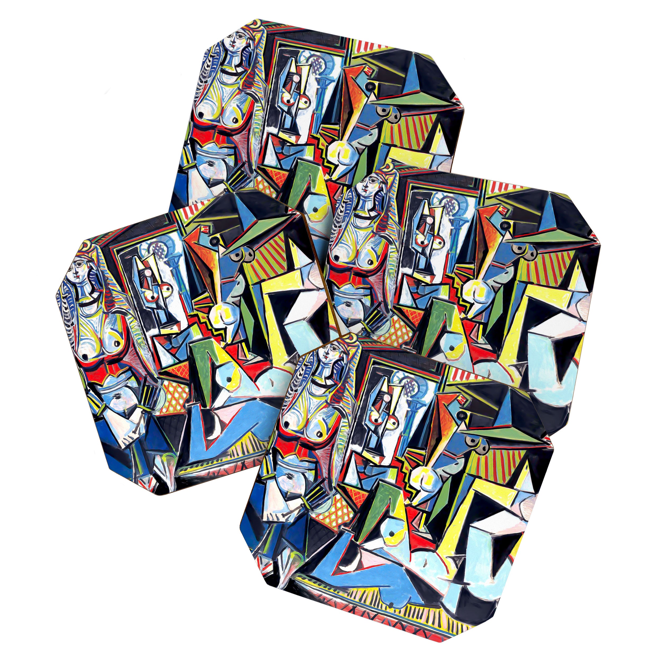 Picasso - Les Femmes d'Alger (Women of Algiers) 1955 Artwork Coaster Gallery Image 1