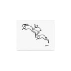 Picasso - Rabbits Line Drawing, Animals Sketch Art Print Gallery Image 1