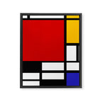 Piet Mondrian - Composition with Red, Yellow, and Blue 1942 Artwork Framed Canvas Print Gallery Image 8