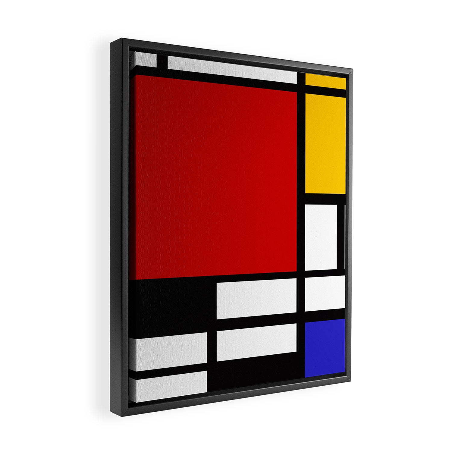 Piet Mondrian - Composition with Red, Yellow, and Blue 1942 Artwork Framed Canvas Print Gallery Image 2