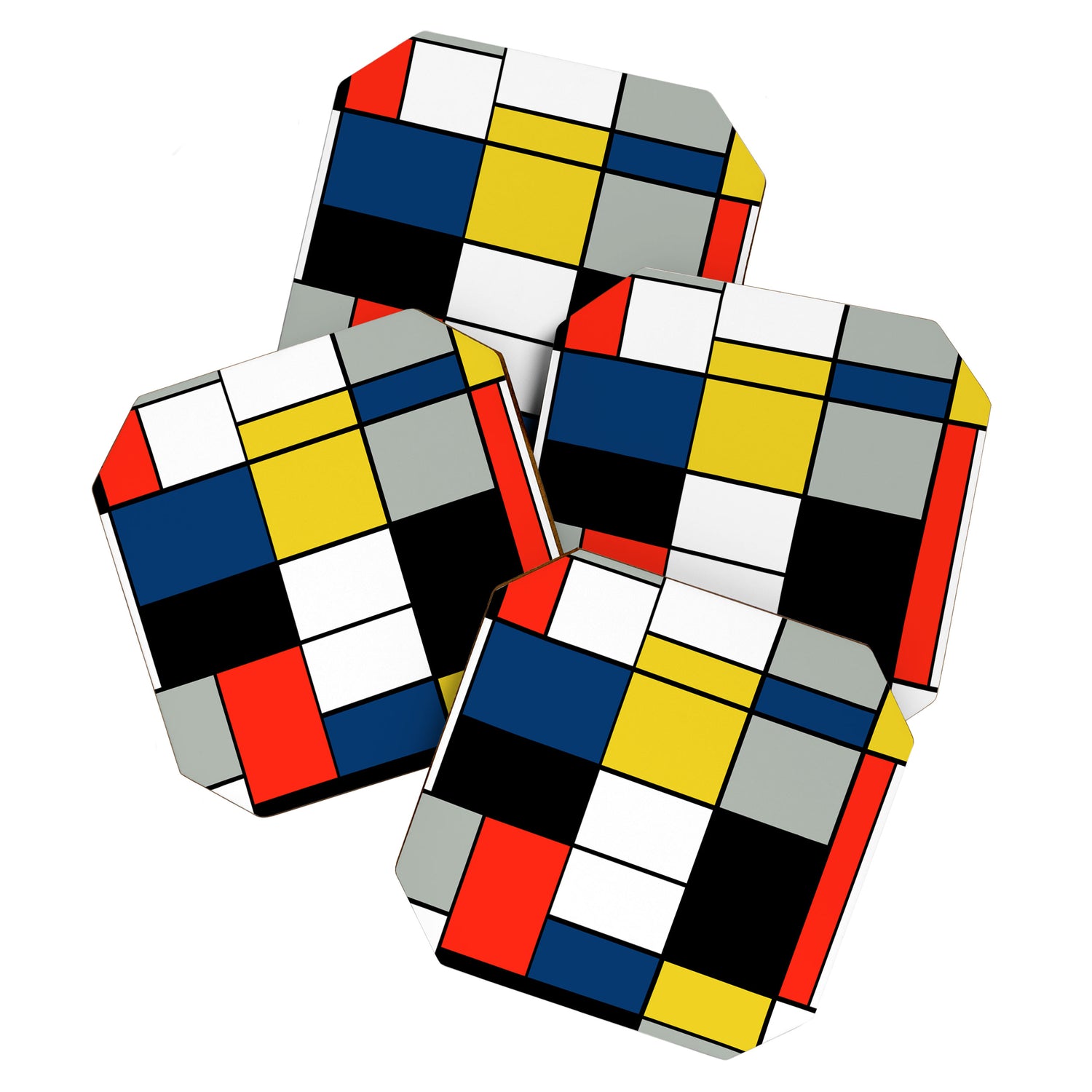 Piet Mondrian - Large Composition A with Black, Red, Gray, Yellow and Blue, 1930 Artwork Coaster Gallery Image 1
