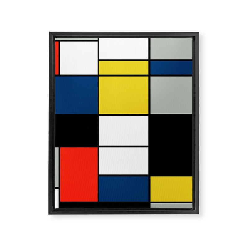 Piet Mondrian - Large Composition A with Black, Red, Gray, Yellow and Blue, 1930 Artwork Framed Canvas Print Gallery Image 8