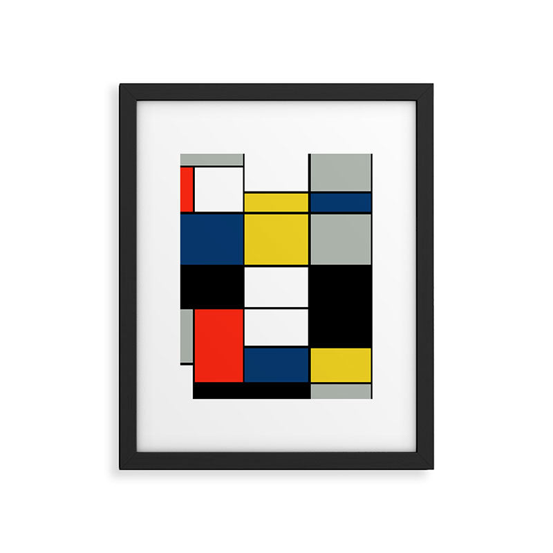 Piet Mondrian - Large Composition A with Black, Red, Gray, Yellow and Blue, 1930 Artwork Framed Art Print Gallery Image 6