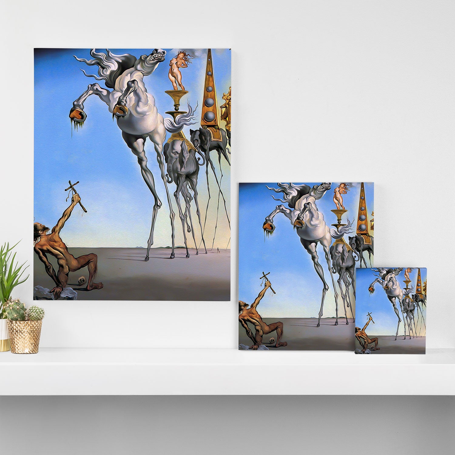 Salvador Dali The Temptation of St. Anthony 1946 Artwork for Wall Art, Prints, Posters, Tshirts, Men, Women, Kids Canvas Print Gallery Image 3