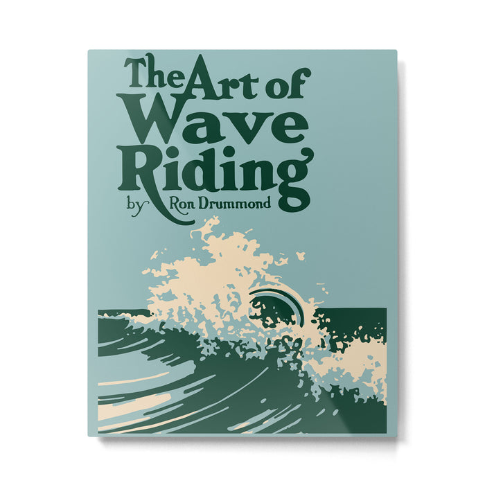 The Art of Wave Riding 1931, First Surfing Book Artwork, for Wall Art, Prints, Posters, Tshirts, Men, Women, Kids Metal Print Gallery Image 1