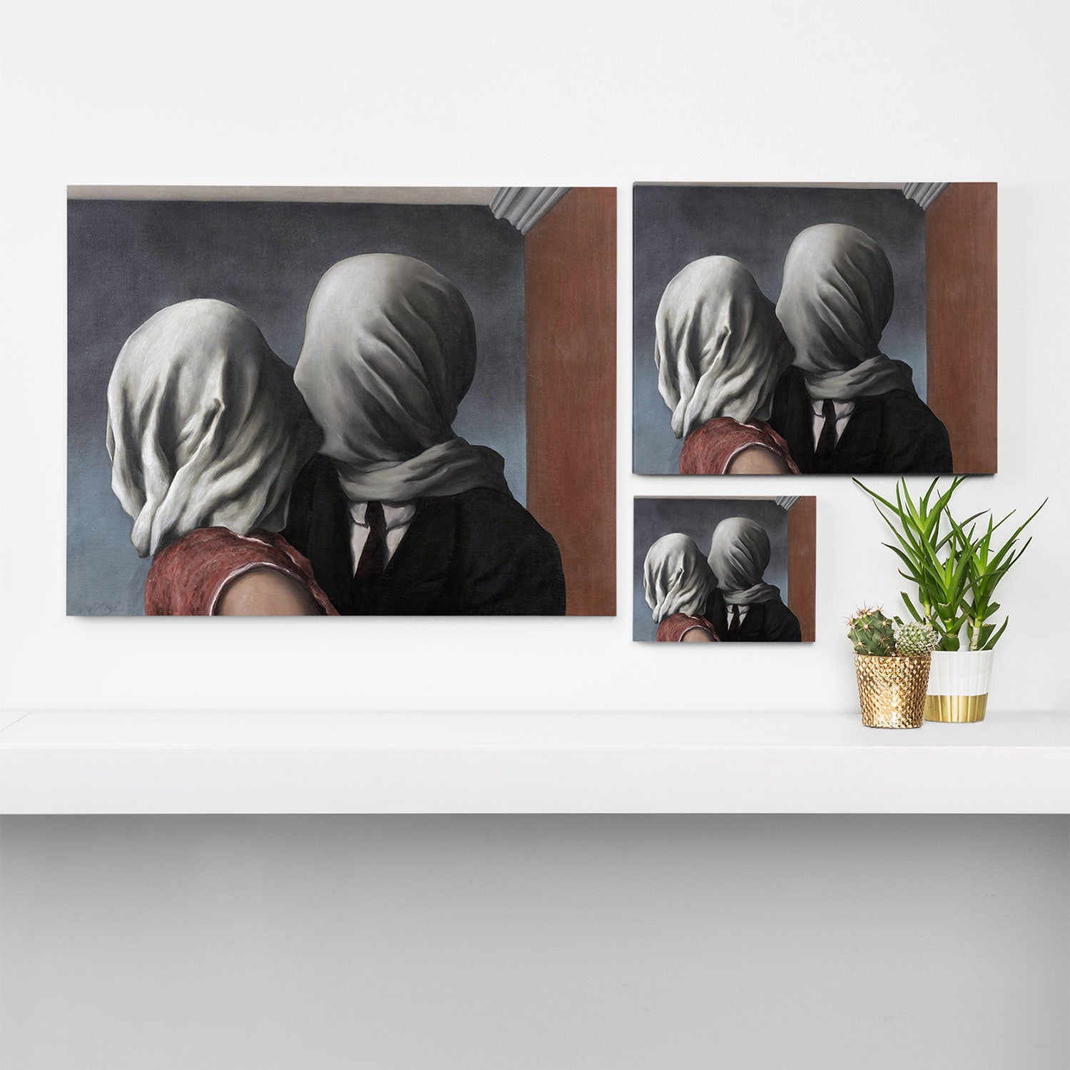 The Lovers II (Les Amants) 1928, Artwork Rene Magritte For Prints, Posters, Shirts, Bags Men Women K Canvas Print Gallery Image 3
