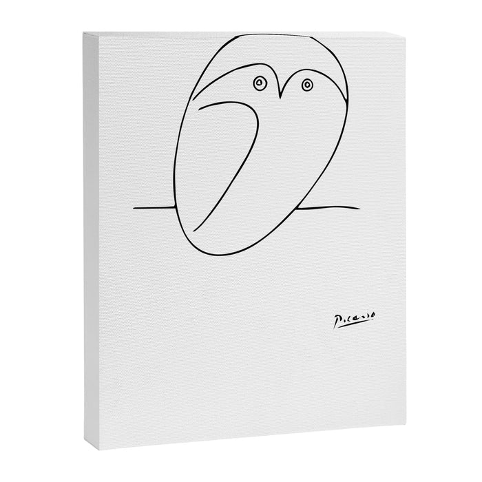 The Owl, Pablo PIcasso sketch drawing, line Design Canvas Print Gallery Image 1