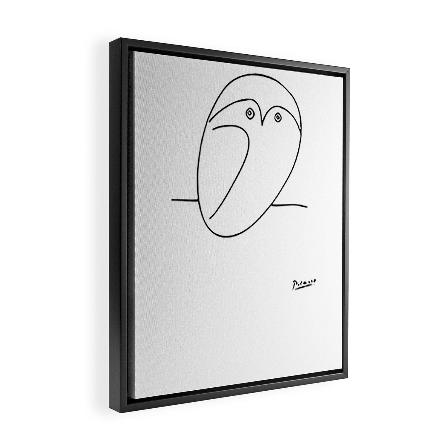 The Owl, Pablo PIcasso sketch drawing, line Design Framed Canvas Print Gallery Image 2