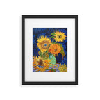 Van Gogh, Five Sunflowers 1888 Artwork Reproduction, Posters, Tshirts, Prints, Bags, Men, Women, Kid Framed Art Print Gallery Image 5