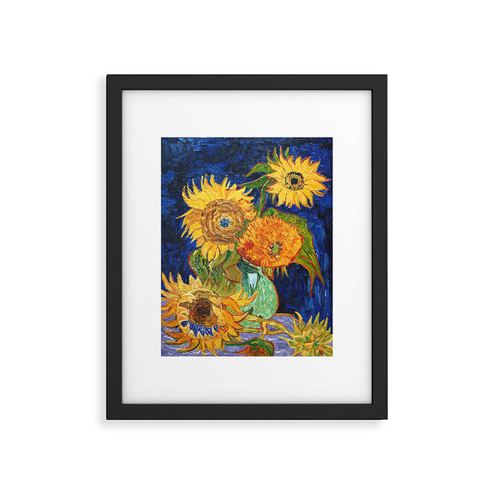 Van Gogh, Five Sunflowers 1888 Artwork Reproduction, Posters, Tshirts, Prints, Bags, Men, Women, Kid Framed Art Print Gallery Image 1