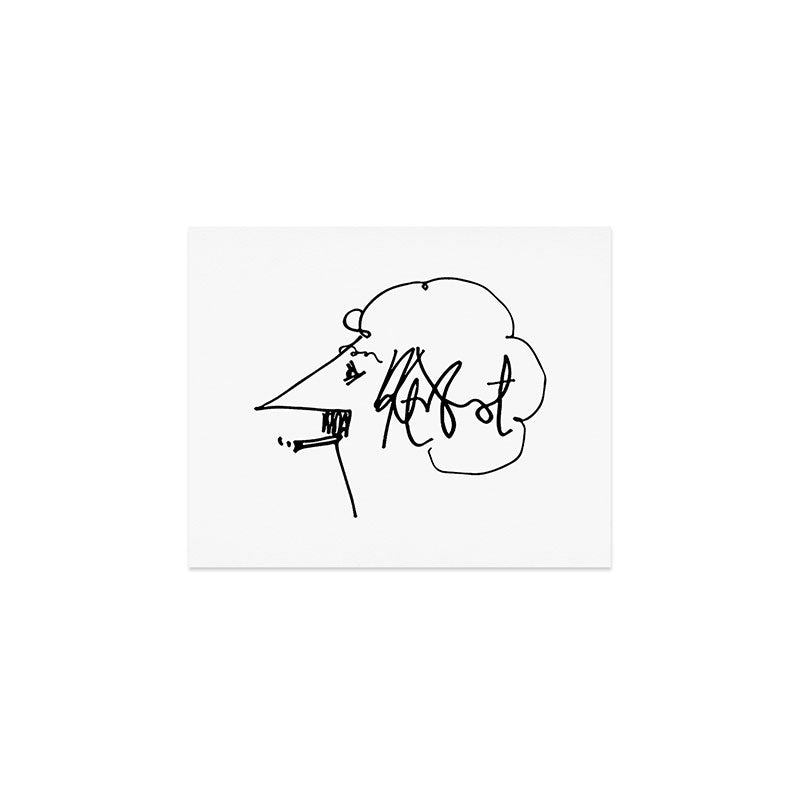 Vonnegut Self Portrait Artwork, Design for Wall Art, Prints, Posters, Tshirts, Bags, Women, Men, Kid Art Print Gallery Image 1