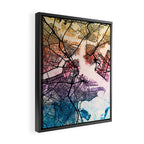 Boston Massachusetts Street Map Framed Canvas Print Gallery Image 2
