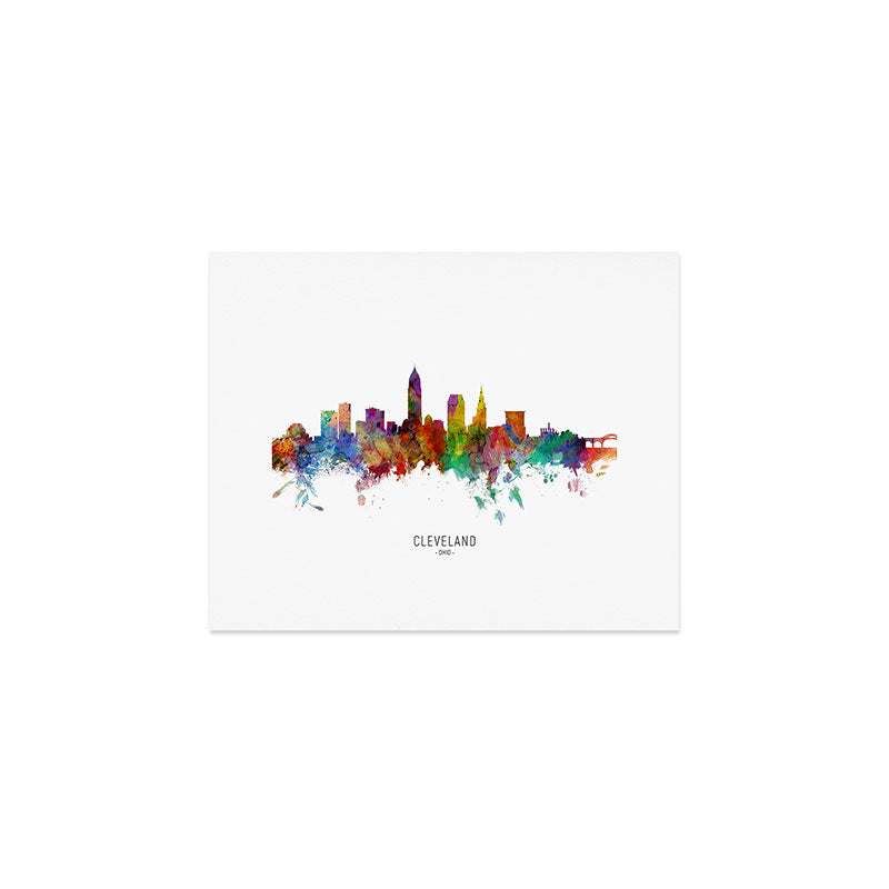 Cleveland Ohio Skyline Art Print Gallery Image 1