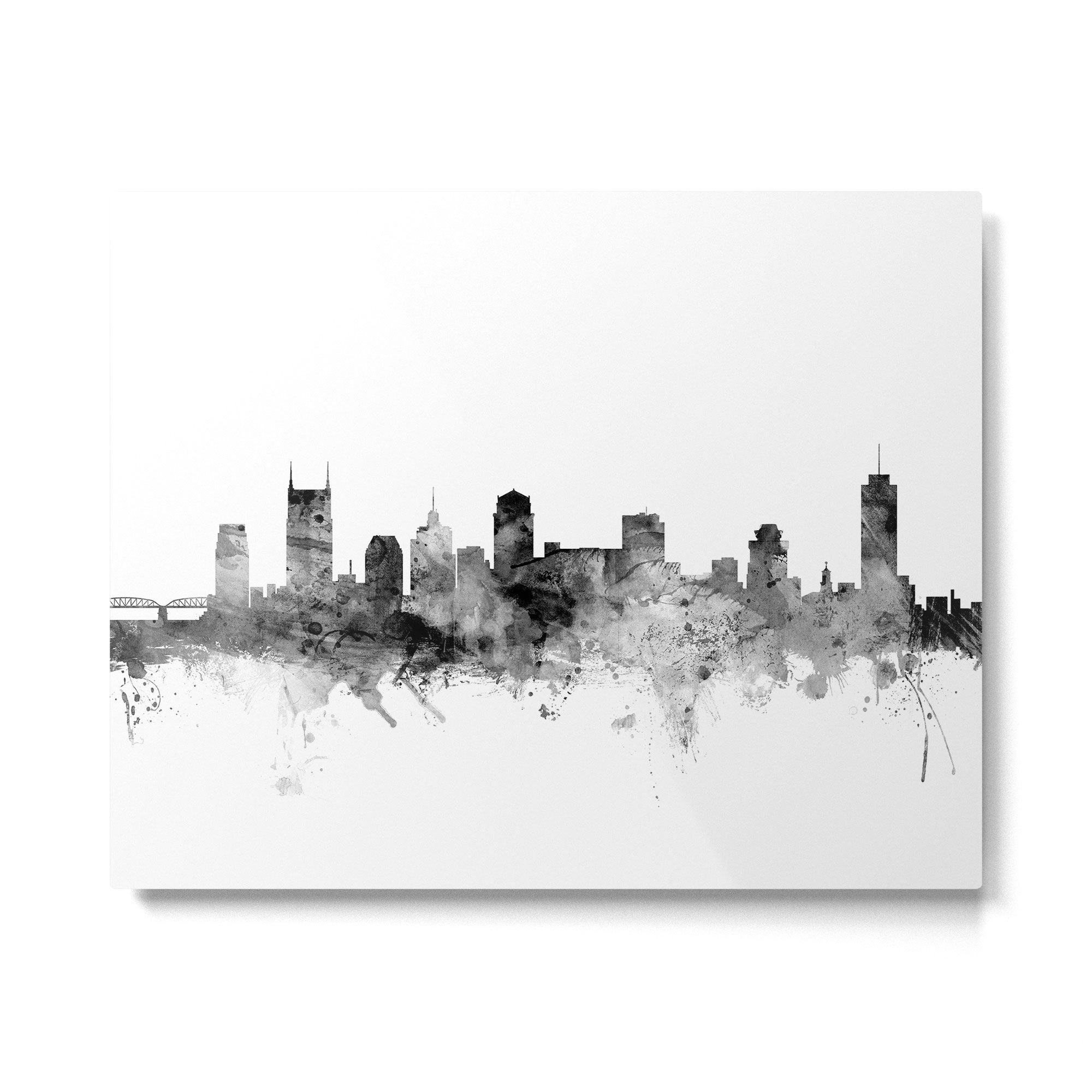 Nashville Tennessee Skyline Metal Print Gallery Image 4