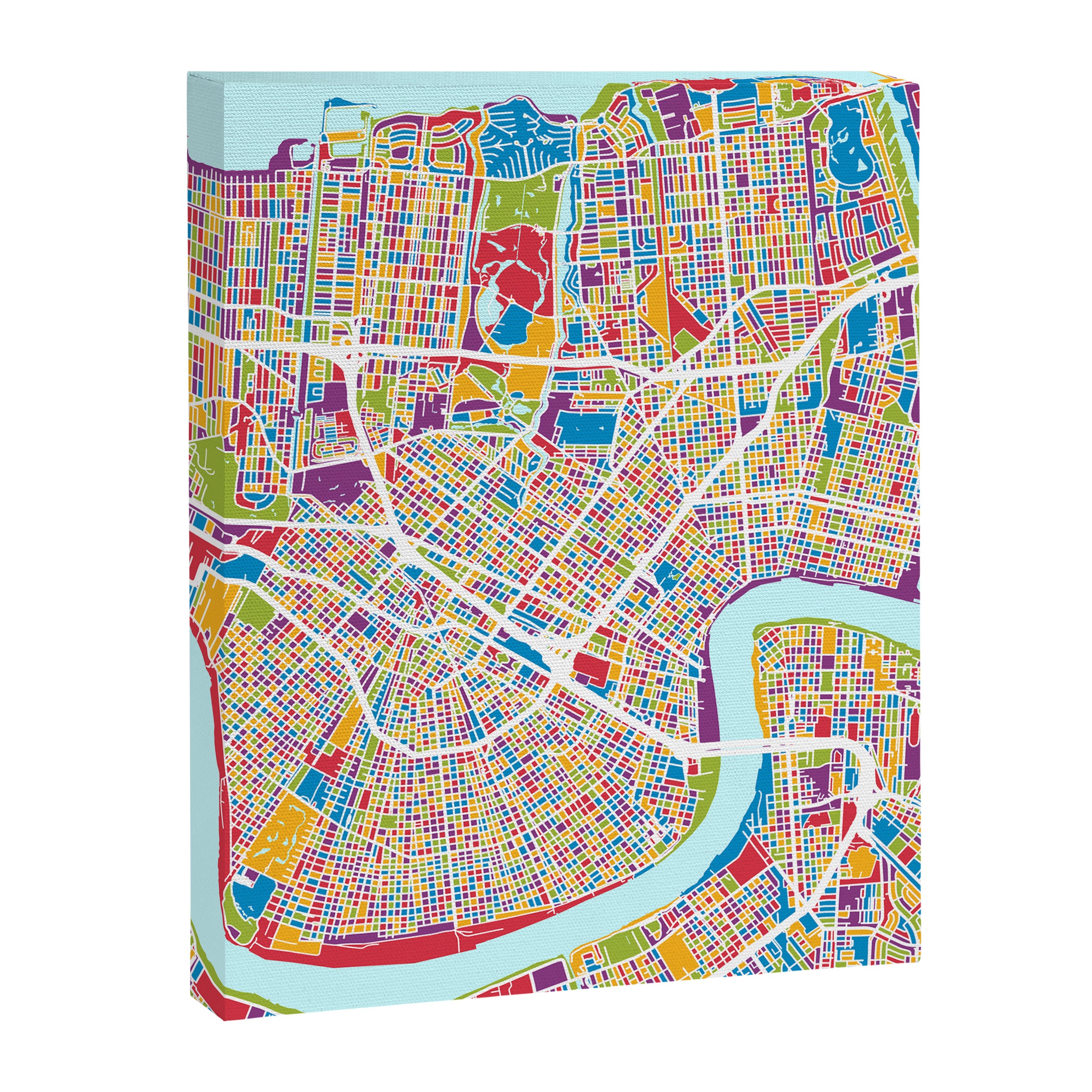 New Orleans Street Map Canvas Print Gallery Image 8