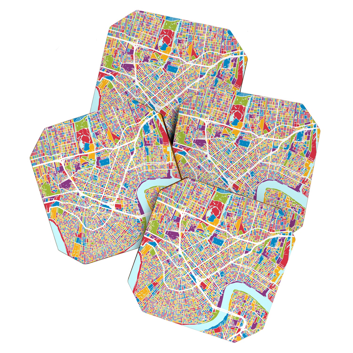New Orleans Street Map Coaster Gallery Image 1