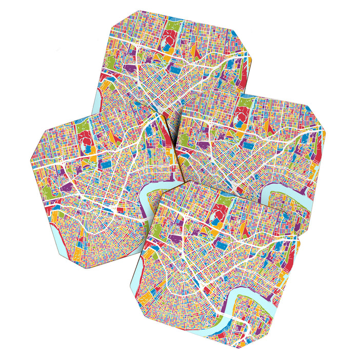 New Orleans Street Map Coaster Gallery Image 1