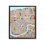 New Orleans Street Map Framed Canvas Print Gallery Image 8