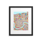 New Orleans Street Map Framed Art Print Gallery Image 6
