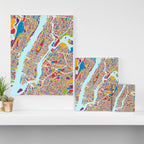 New York City Street Map Canvas Print Gallery Image 3
