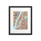 New York City Street Map Framed Art Print Gallery Image 6