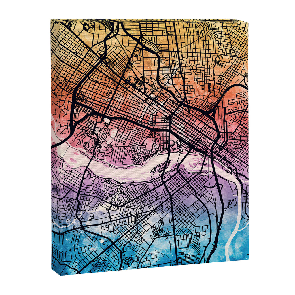 Richmond Virgina City Map Canvas Print Gallery Image 6