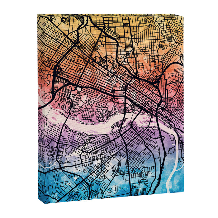 Richmond Virgina City Map Canvas Print Gallery Image 1