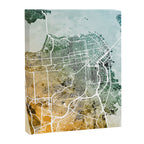 San Francisco City Street Map Canvas Print Gallery Image 6