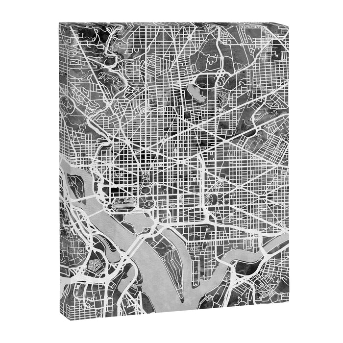Washington DC City Street Map Canvas Print Gallery Image 1