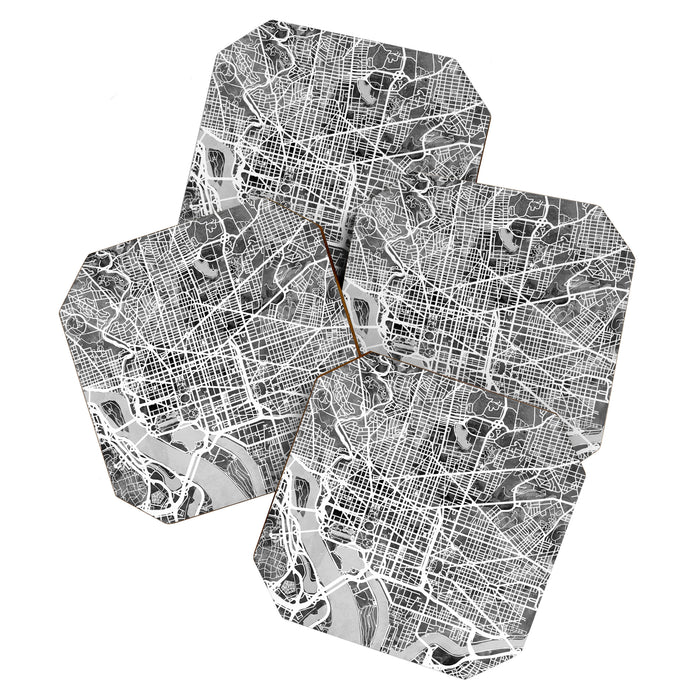 Washington DC City Street Map Coaster Gallery Image 1