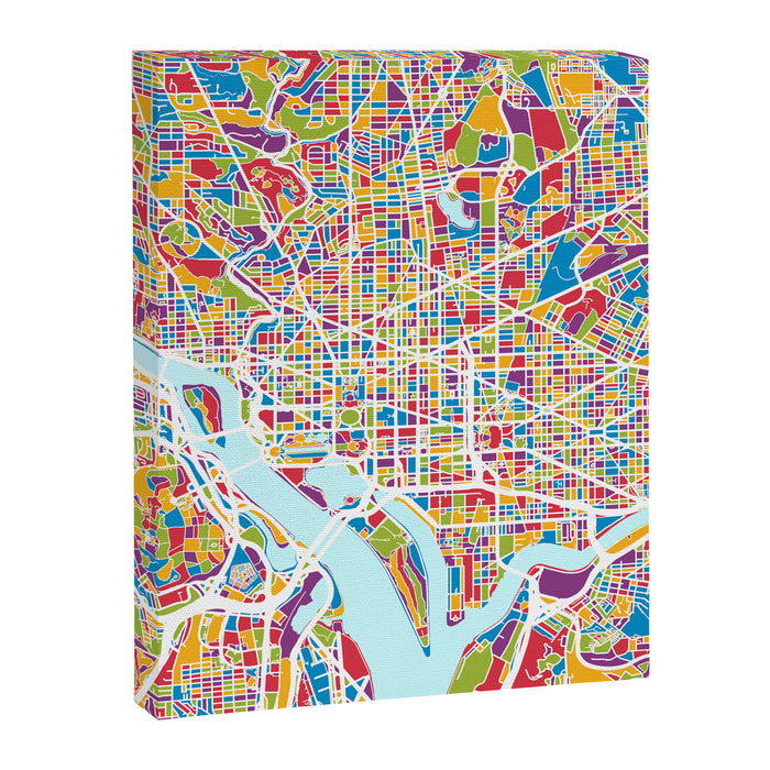 Washington DC Street Map Canvas Print Gallery Image 1