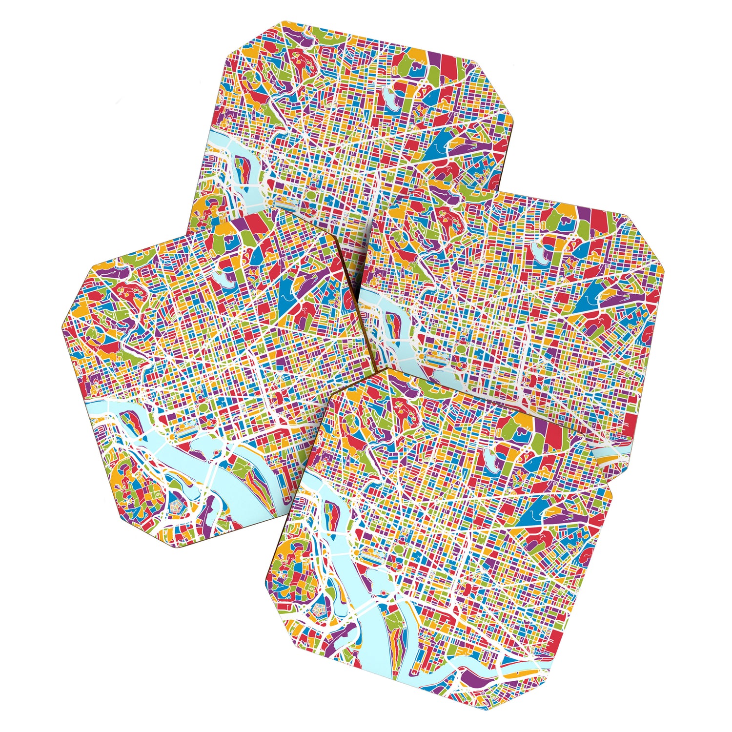 Washington DC Street Map Coaster Gallery Image 1