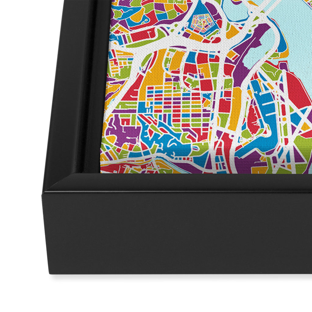 Washington DC Street Map Framed Canvas Print Gallery Image 3