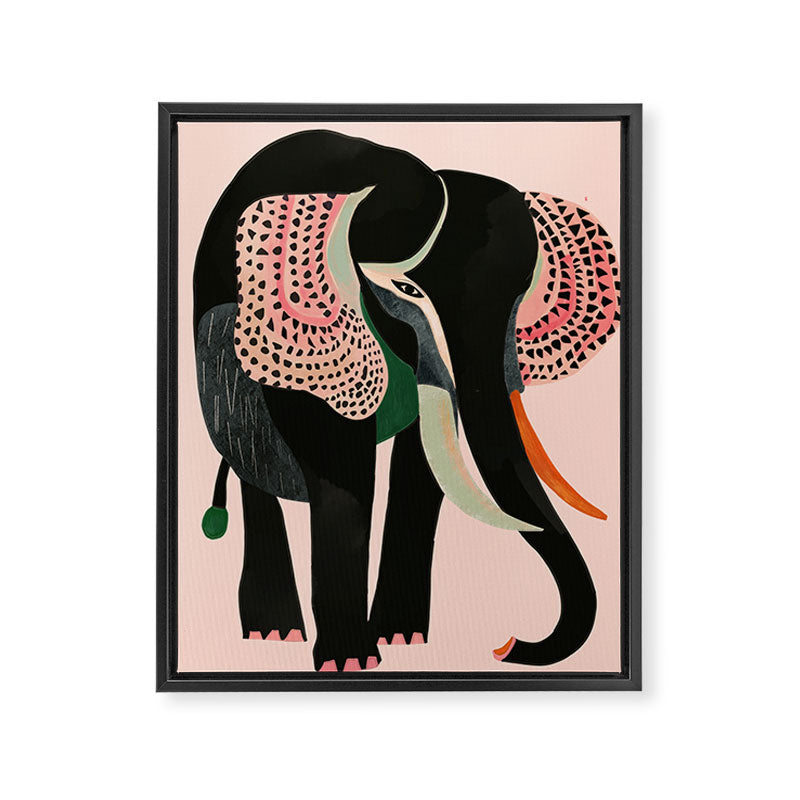 Abstract Elephant Framed Canvas Print Gallery Image 6