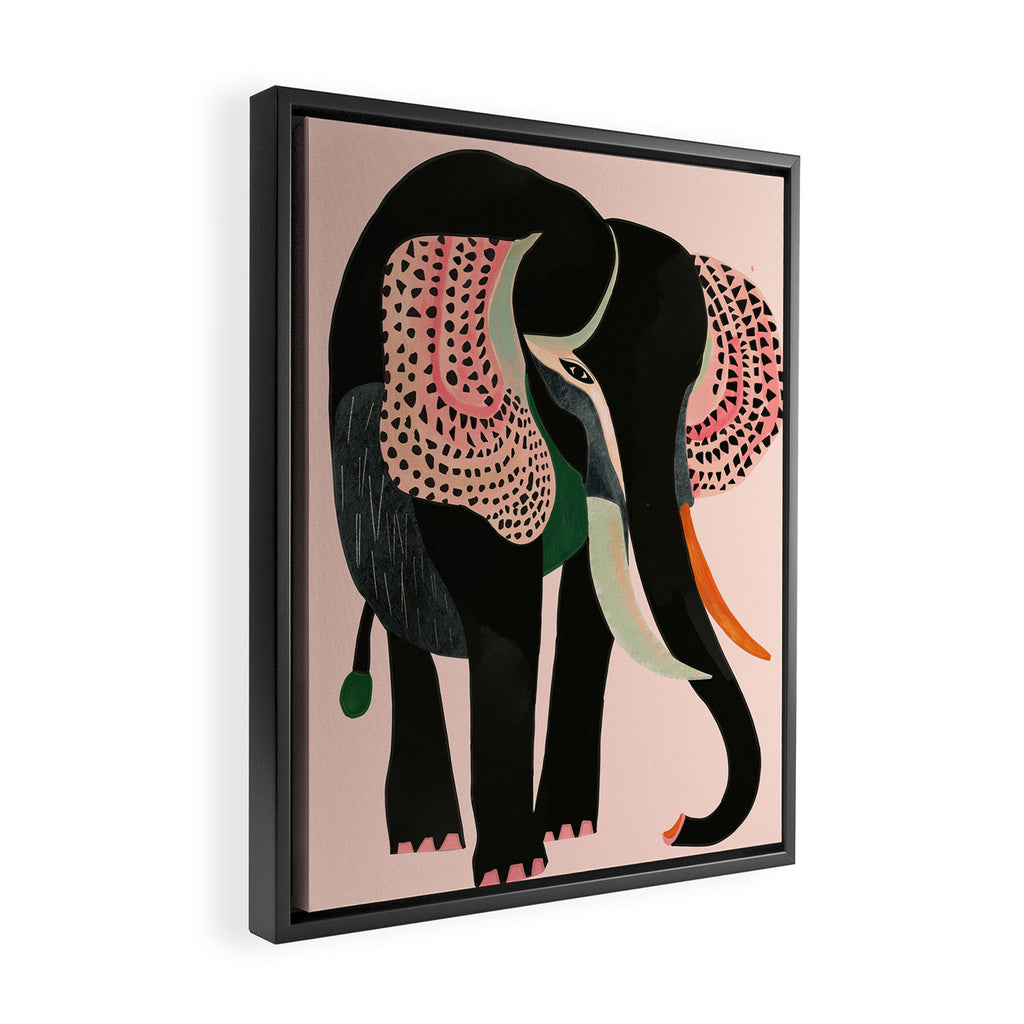 Abstract Elephant Framed Canvas Print Gallery Image 2