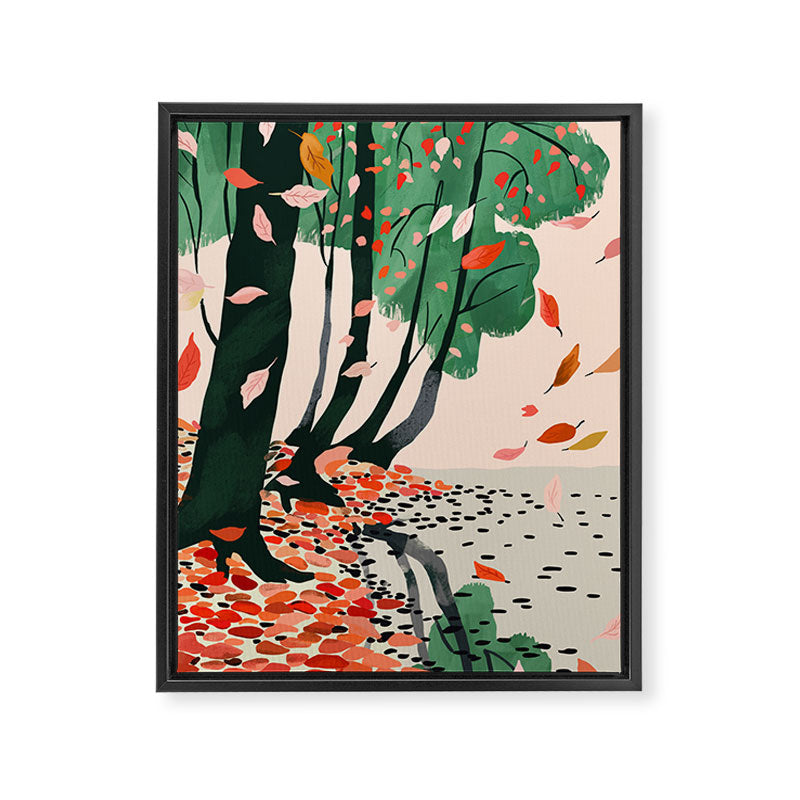 Autumn Leaves Framed Canvas Print Gallery Image 3