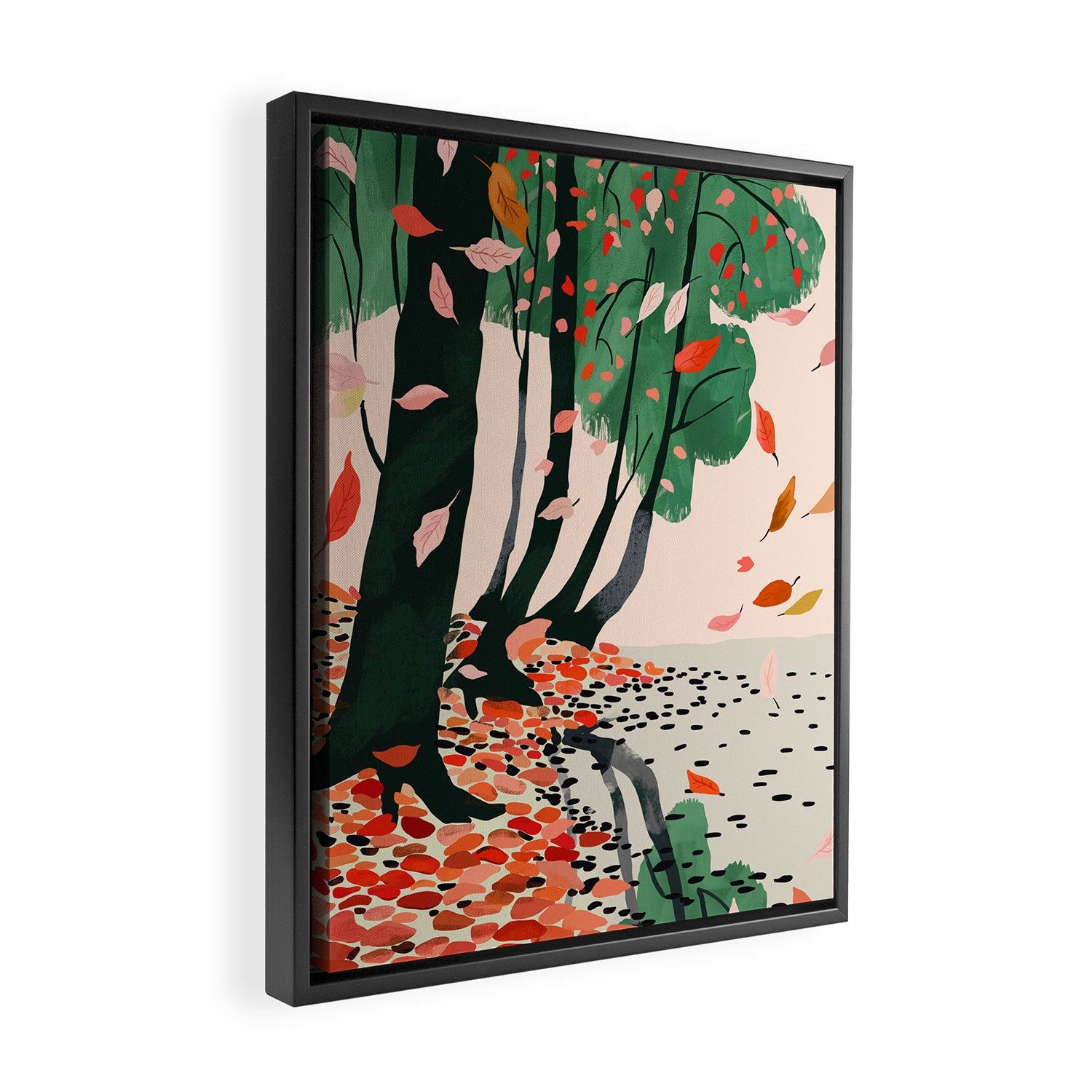 Autumn Leaves Framed Canvas Print Gallery Image 2