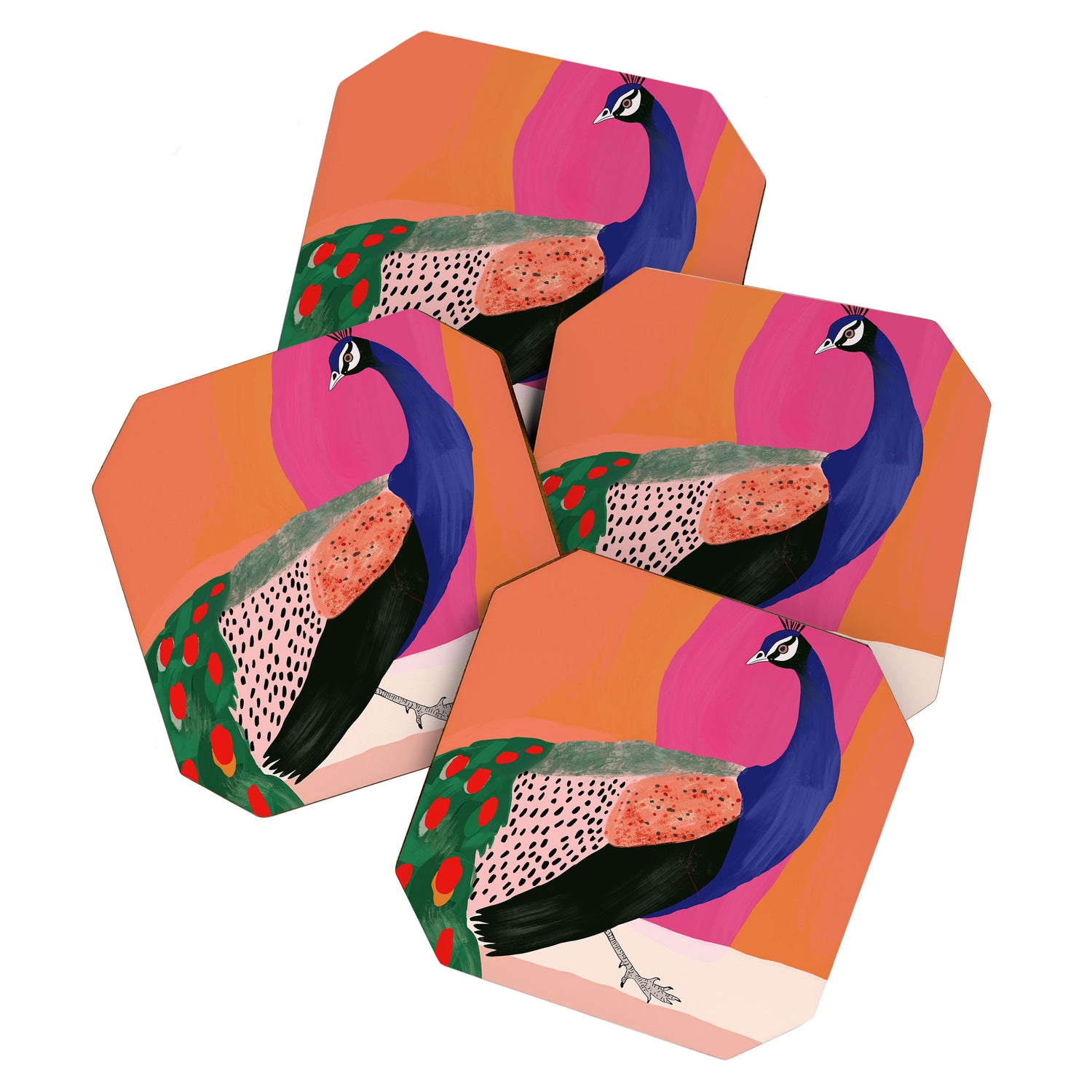 Beautiful Peacock Coaster Gallery Image 1